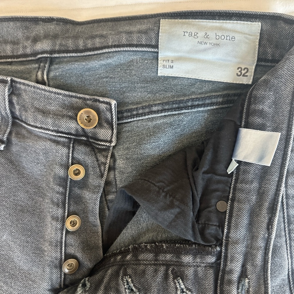 Rag & Bone Charcoal slim 2 fit